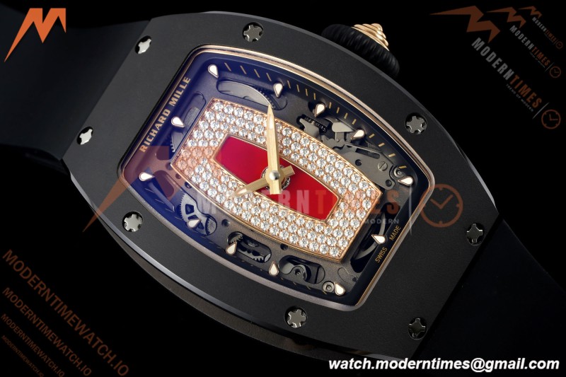 Richard Mille - RM07-01 Black Ceramic CER/RU Red Onyx ZF Asian CRMA2