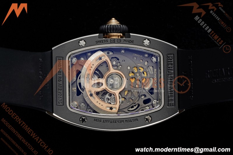 Richard Mille - RM07-01 Black Ceramic CER/RU Red Onyx ZF Asian CRMA2