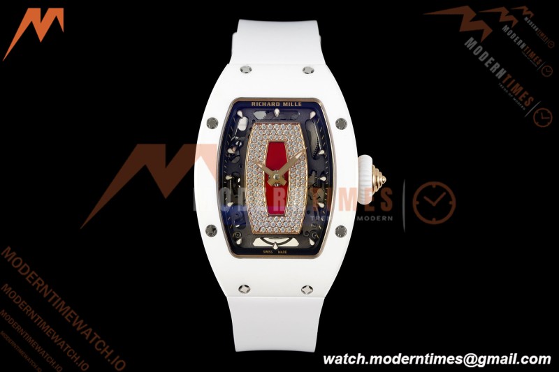 Richard Mille - RM07-01 White Ceramic CER/RU Red Onyx ZF Asian CRMA2