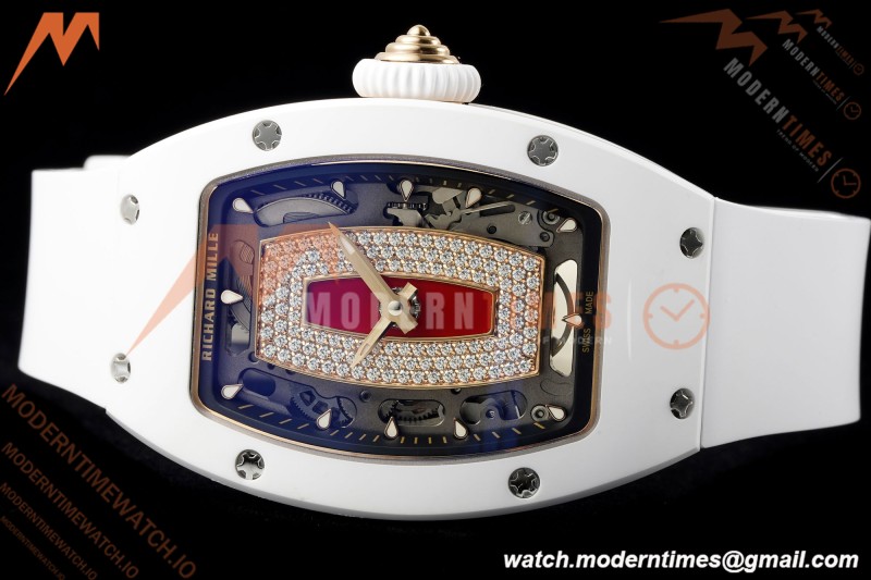 Richard Mille - RM07-01 White Ceramic CER/RU Red Onyx ZF Asian CRMA2
