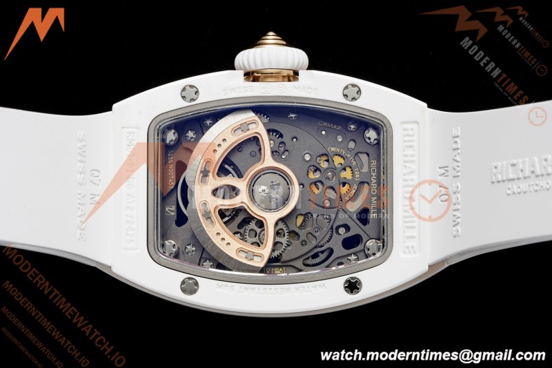 Richard Mille - RM07-01 White Ceramic CER/RU Black Onyx ZF Asian CRMA2 | 리차드 밀 - RM07-01 화이트 세라믹 CER/RU 블랙 오닉스 ZF 아시안 CRMA2