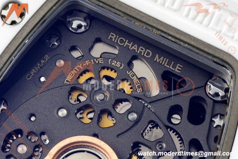 Richard Mille - RM07-01 White Ceramic CER/RU Black Onyx ZF Asian CRMA2 | 리차드 밀 - RM07-01 화이트 세라믹 CER/RU 블랙 오닉스 ZF 아시안 CRMA2