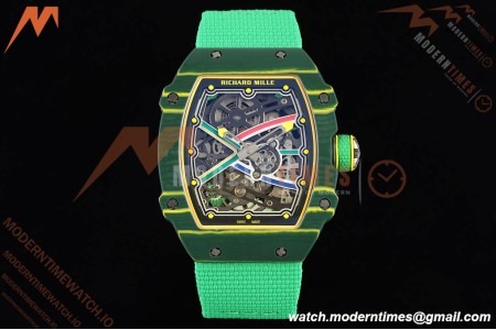 Richard Mille - RM67-02 Custom Made Wayde van Niekerk Green NTPT FC/NY Grn/Blk Skeleton VAF CRMA7