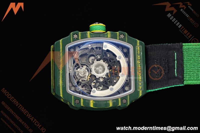 Richard Mille - RM67-02 Custom Made Wayde van Niekerk Green NTPT FC/NY Grn/Blk Skeleton VAF CRMA7 | Richard Mille - RM67-02 맞춤 제작 Wayde van Niekerk 그린 NTPT FC/NY Grn/Blk 스켈레톤 VAF CRMA7