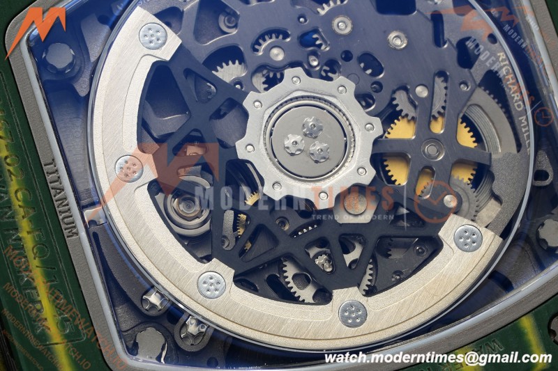 Richard Mille - RM67-02 Custom Made Wayde van Niekerk Green NTPT FC/NY Grn/Blk Skeleton VAF CRMA7 | Richard Mille - RM67-02 맞춤 제작 Wayde van Niekerk 그린 NTPT FC/NY Grn/Blk 스켈레톤 VAF CRMA7