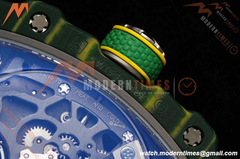 Richard Mille - RM67-02 Custom Made Wayde van Niekerk Green NTPT FC/NY Grn/Blk Skeleton VAF CRMA7 | Richard Mille - RM67-02 맞춤 제작 Wayde van Niekerk 그린 NTPT FC/NY Grn/Blk 스켈레톤 VAF CRMA7