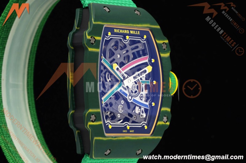 Richard Mille - RM67-02 Custom Made Wayde van Niekerk Green NTPT FC/NY Grn/Blk Skeleton VAF CRMA7 | Richard Mille - RM67-02 맞춤 제작 Wayde van Niekerk 그린 NTPT FC/NY Grn/Blk 스켈레톤 VAF CRMA7
