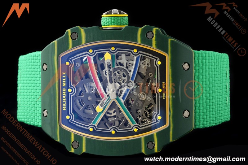 Richard Mille - RM67-02 Custom Made Wayde van Niekerk Green NTPT FC/NY Grn/Blk Skeleton VAF CRMA7 | Richard Mille - RM67-02 맞춤 제작 Wayde van Niekerk 그린 NTPT FC/NY Grn/Blk 스켈레톤 VAF CRMA7