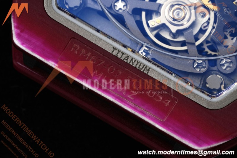 Richard Mille - RM67-02 Custom Made Mutaz Barshim Red NTPT FC/NY Red/Blk Skeleton VAF CRMA7