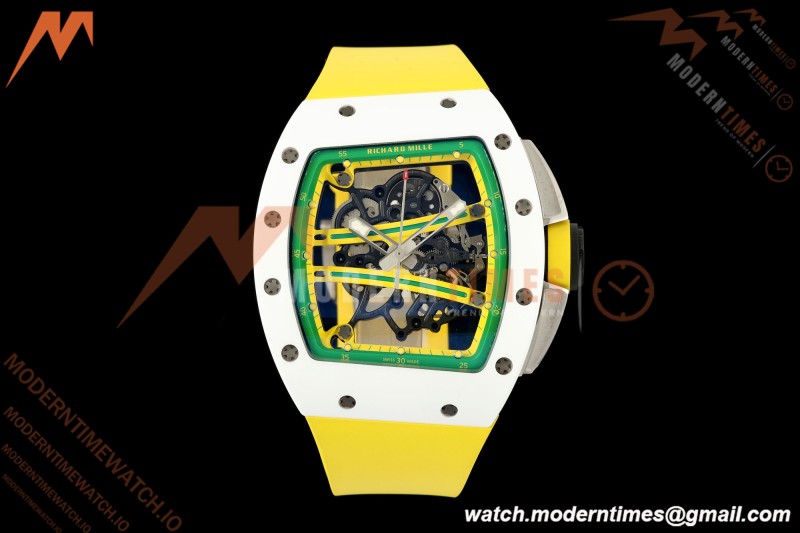Richard Mille - RM061 Yohan Blake White Ceramic Grn/Yelw/Yelw Skeleton APSF RMUL2