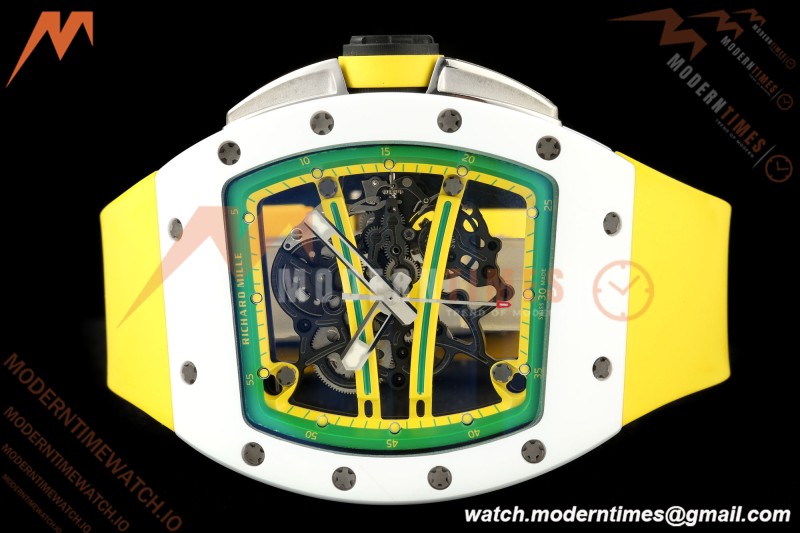Richard Mille - RM061 Yohan Blake White Ceramic Grn/Yelw/Yelw Skeleton APSF RMUL2