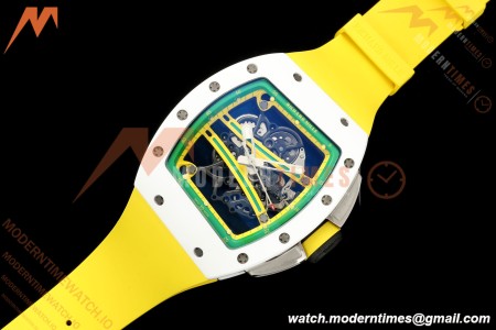 Richard Mille - RM061 Yohan Blake White Ceramic Grn/Yelw/Yelw Skeleton APSF RMUL2