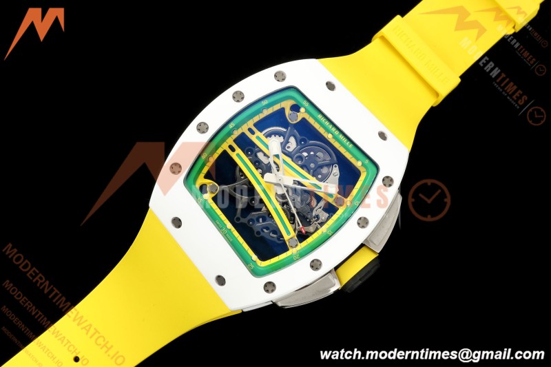 Richard Mille - RM061 Yohan Blake White Ceramic Grn/Yelw/Yelw Skeleton APSF RMUL2