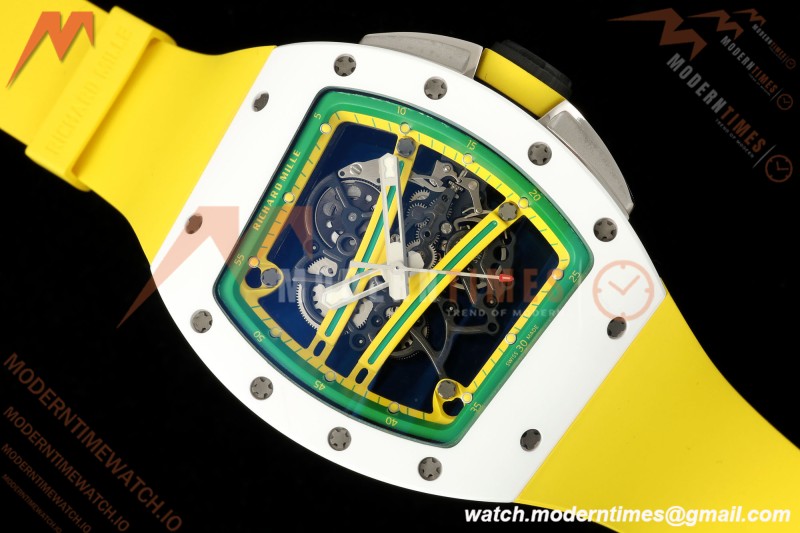Richard Mille - RM061 Yohan Blake White Ceramic Grn/Yelw/Yelw Skeleton APSF RMUL2