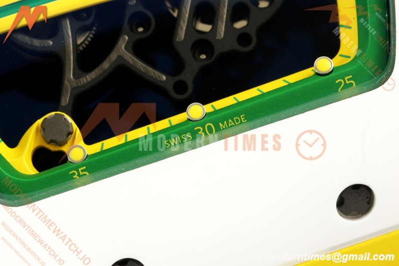 Richard Mille - RM061 Yohan Blake White Ceramic Grn/Yelw/Yelw Skeleton APSF RMUL2