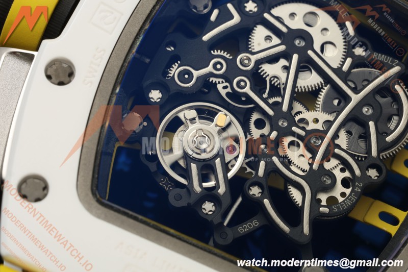 Richard Mille - RM061 Yohan Blake White Ceramic Grn/Yelw/Yelw Skeleton APSF RMUL2