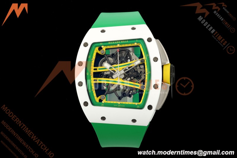 Richard Mille - RM061 Yohan Blake White Ceramic Grn/Yelw/Grn Skeleton APSF RMUL2