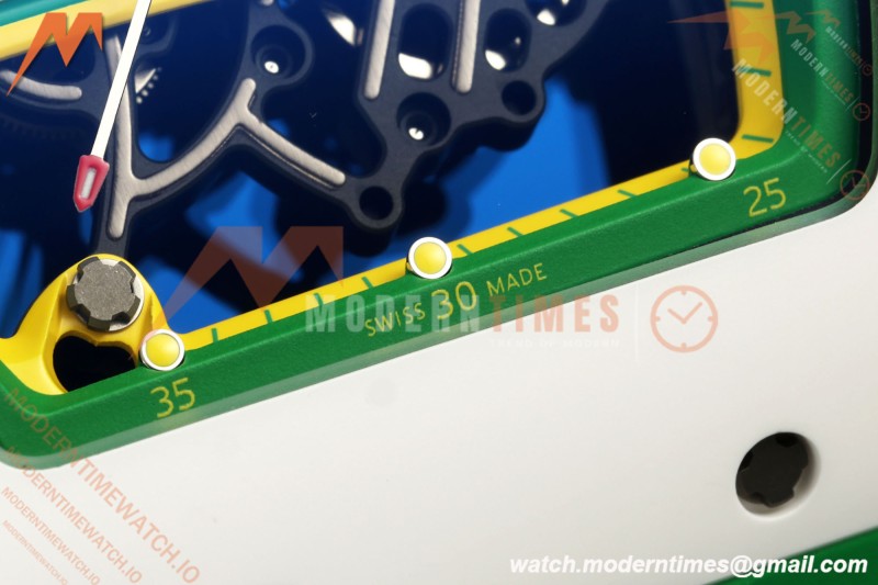 Richard Mille - RM061 Yohan Blake White Ceramic Grn/Yelw/Grn Skeleton APSF RMUL2