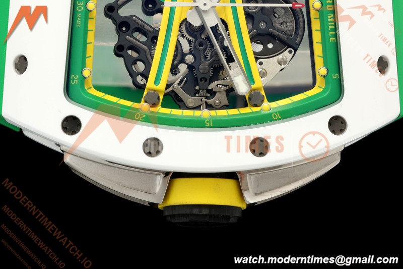 Richard Mille - RM061 Yohan Blake White Ceramic Grn/Yelw/Grn Skeleton APSF RMUL2