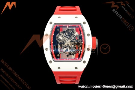 Richard Mille - RM055 Bubba Watson Asia Edition White CER/RU Blk/Red Rehaut Skeleton APSF RMUL2