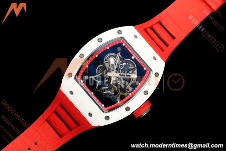 Richard Mille - RM055 Bubba Watson Asia Edition White CER/RU Blk/Red Rehaut Skeleton APSF RMUL2