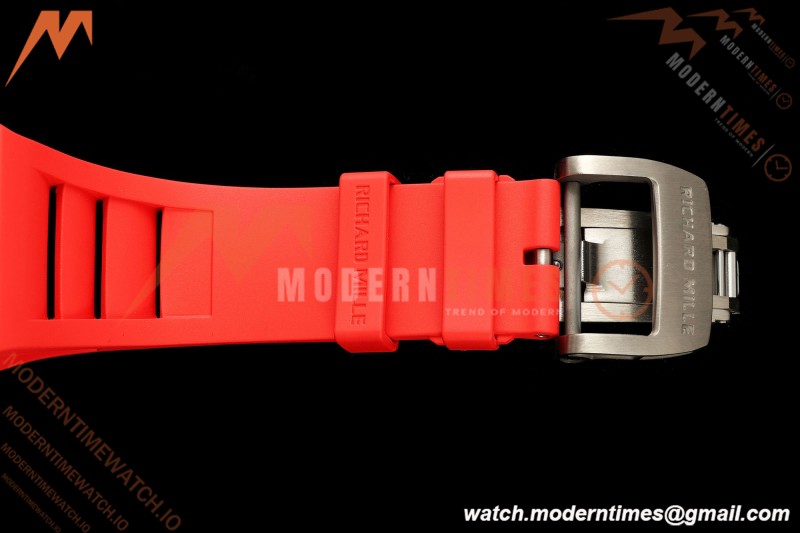Richard Mille - RM055 Bubba Watson Asia Edition White CER/RU Blk/Red Rehaut Skeleton APSF RMUL2