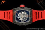 Richard Mille - RM35-02 Custom Made Black NTPT FC/RU Red/Blk Skeleton VPF RMAL1 Free Sprung