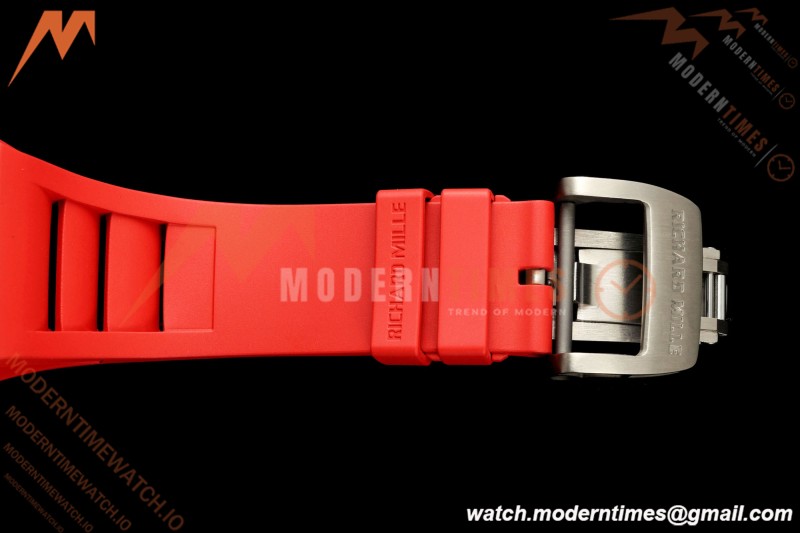 Richard Mille - RM35-02 Custom Made Black NTPT FC/RU Red/Blk Skeleton VPF RMAL1 Free Sprung
