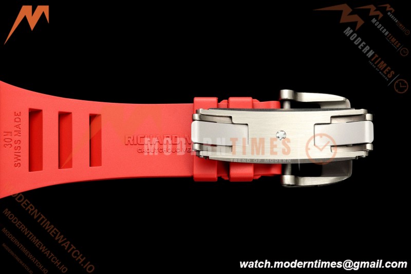 Richard Mille - RM35-02 Custom Made Black NTPT FC/RU Red/Blk Skeleton VPF RMAL1 Free Sprung