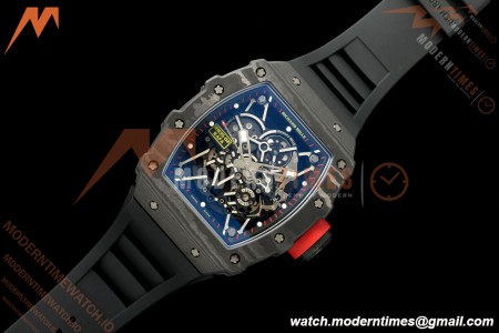 Richard Mille - RM35-02 Custom Made Black NTPT FC/RU Blk/Blk Skeleton VPF RMAL1 Free Sprung