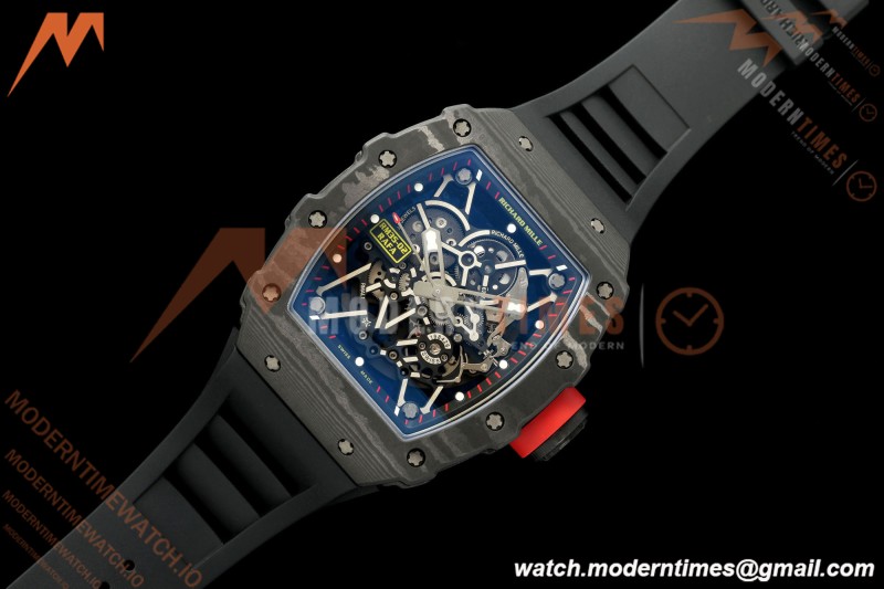 Richard Mille - RM35-02 Custom Made Black NTPT FC/RU Blk/Blk Skeleton VPF RMAL1 Free Sprung
