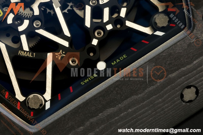 Richard Mille - RM35-02 Custom Made Black NTPT FC/RU Blk/Blk Skeleton VPF RMAL1 Free Sprung