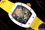 Richard Mille - RM88 Smiley White Ceramic Velcro Yellow Nylon Strap Skeleton Dial RMF Tourbillon
