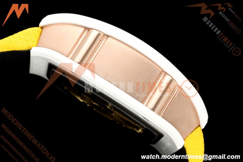 Richard Mille - RM88 Smiley White Ceramic Velcro Yellow Nylon Strap Skeleton Dial RMF Tourbillon