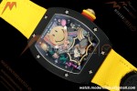 Richard Mille - RM88 Smiley Black Ceramic Velcro Yellow Nylon Strap Skeleton Dial RMF Tourbillon