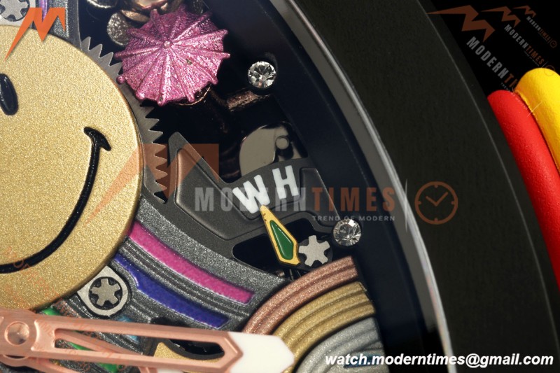 Richard Mille - RM88 Smiley Black Ceramic Velcro Yellow Nylon Strap Skeleton Dial RMF Tourbillon