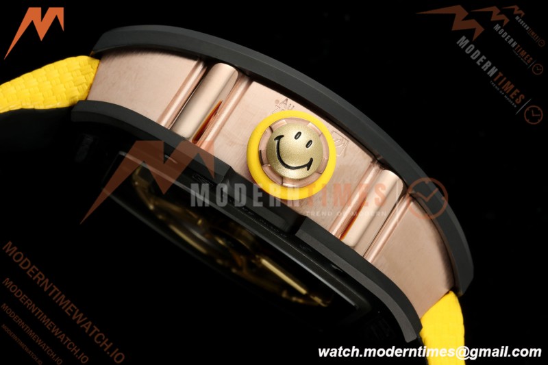 Richard Mille - RM88 Smiley Black Ceramic Velcro Yellow Nylon Strap Skeleton Dial RMF Tourbillon