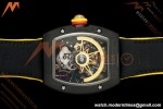 Richard Mille - RM88 Smiley Black Ceramic Velcro Yellow Nylon Strap Skeleton Dial RMF Tourbillon