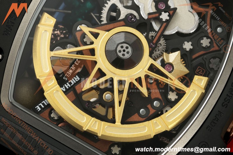 Richard Mille - RM88 Smiley Black Ceramic Velcro Yellow Nylon Strap Skeleton Dial RMF Tourbillon