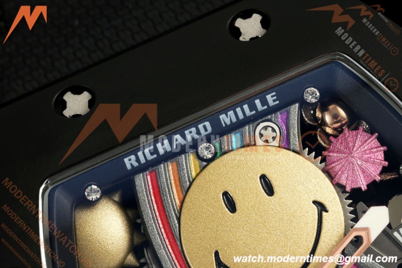 Richard Mille - RM88 Smiley Black Ceramic Velcro Black Nylon Strap Skeleton Dial RMF Tourbillon