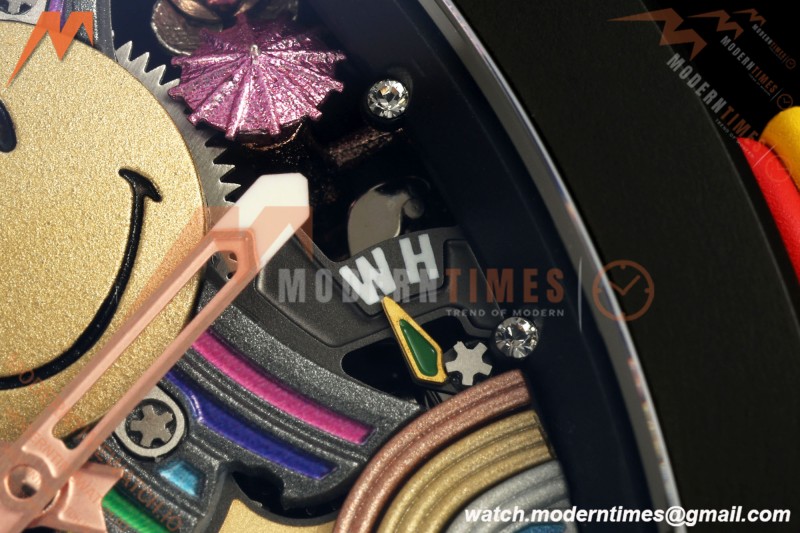 Richard Mille - RM88 Smiley Black Ceramic Velcro Black Nylon Strap Skeleton Dial RMF Tourbillon
