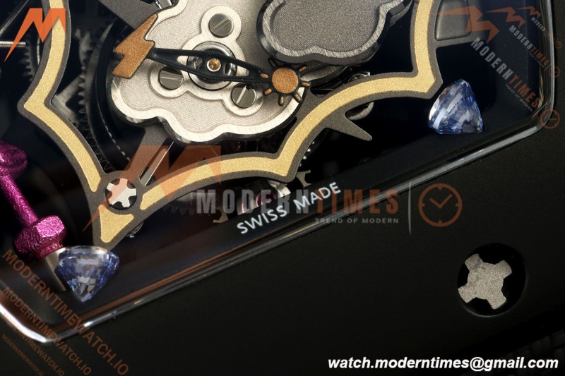 Richard Mille - RM88 Smiley Black Ceramic Velcro Black Nylon Strap Skeleton Dial RMF Tourbillon