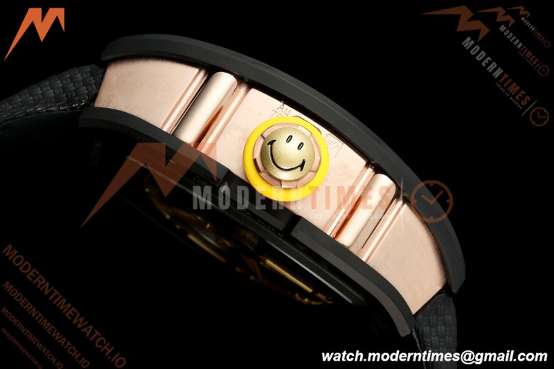 Richard Mille - RM88 Smiley Black Ceramic Velcro Black Nylon Strap Skeleton Dial RMF Tourbillon