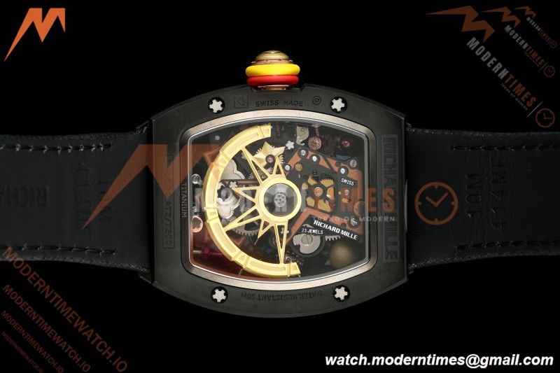 Richard Mille - RM88 Smiley Black Ceramic Velcro Black Nylon Strap Skeleton Dial RMF Tourbillon