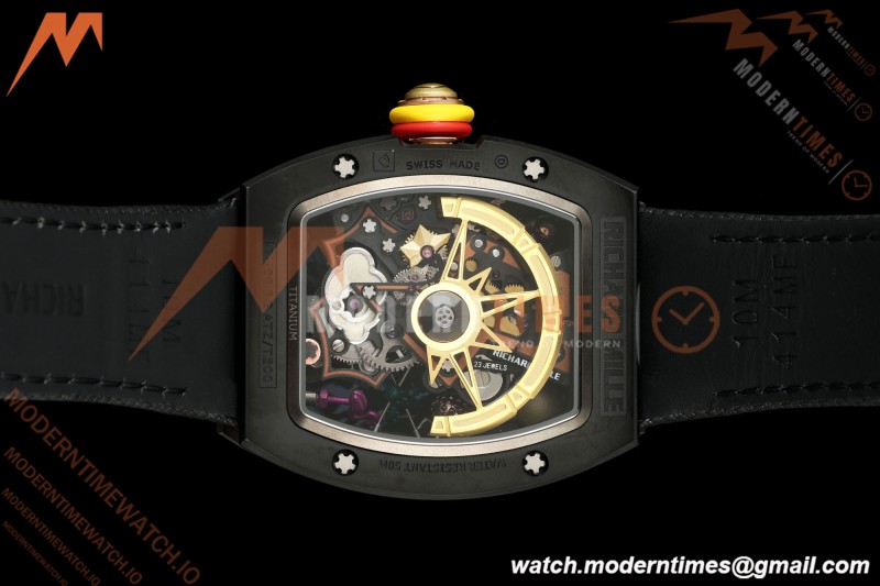 Richard Mille - RM88 Smiley Black Ceramic Velcro Black Nylon Strap Skeleton Dial RMF Tourbillon