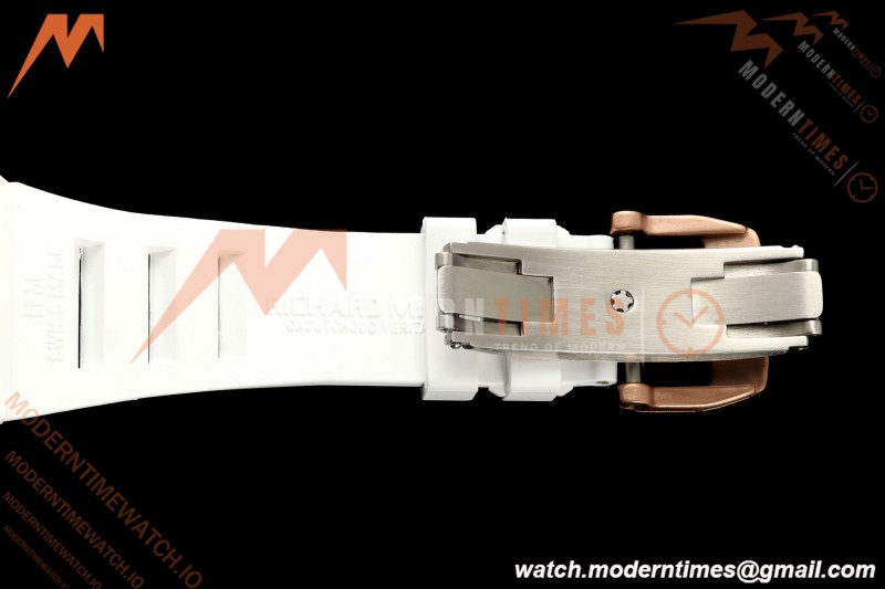 Richard Mille - RM88 Smiley White Ceramic White Rubber Strap Skeleton Dial RMF Tourbillon