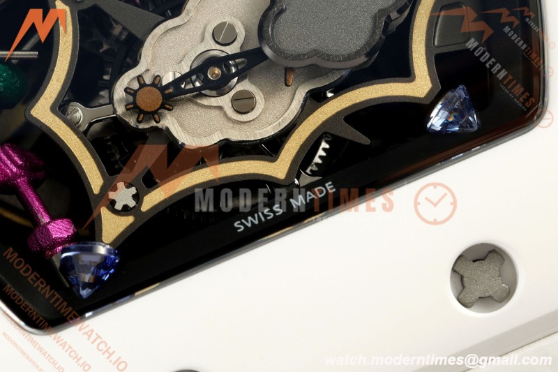 Richard Mille - RM88 Smiley White Ceramic White Rubber Strap Skeleton Dial RMF Tourbillon