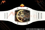 Richard Mille - RM88 Smiley White Ceramic White Rubber Strap Skeleton Dial RMF Tourbillon