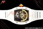 Richard Mille - RM88 Smiley White Ceramic White Rubber Strap Skeleton Dial RMF Tourbillon