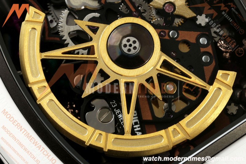 Richard Mille - RM88 Smiley White Ceramic White Rubber Strap Skeleton Dial RMF Tourbillon